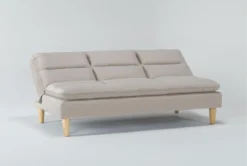 Piper Sand 71" Convertible Sofa Bed -Home Furniture 282578 brown fabric futonconvertible sofa bed side 20