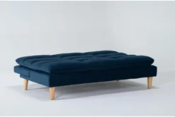 Piper Blue 71" Convertible Sofa Bed -Home Furniture 282580 blue fabric futonconvertible sofa bed side 19