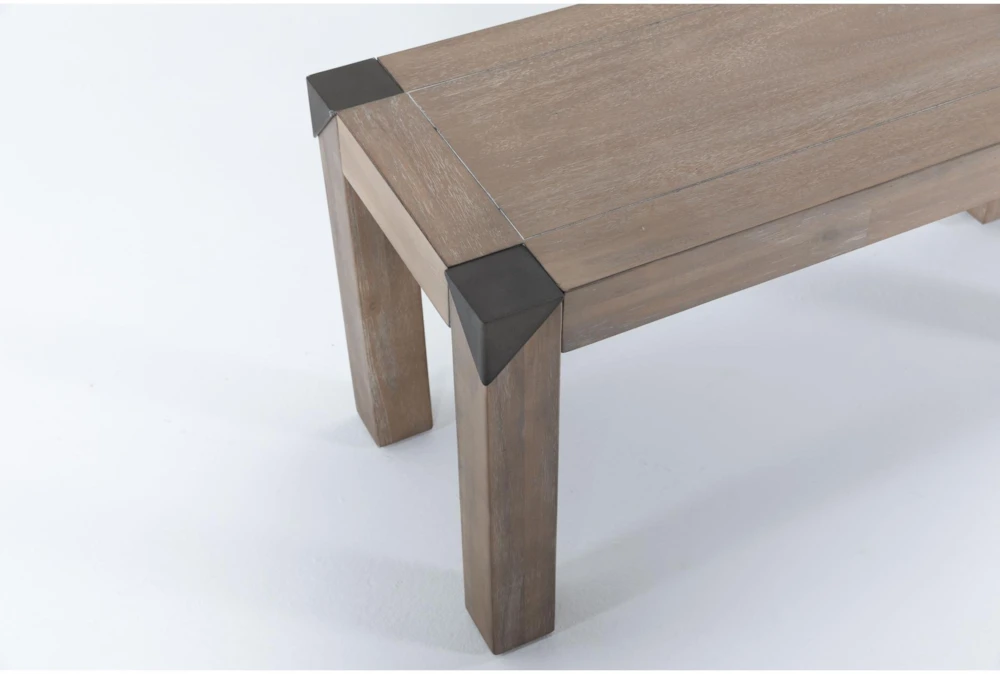 Luis 73" Wood Bench 3 Luis 73" Wood Bench - Image 3