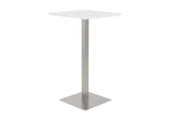 Rascoe Matte White 24" Bar Table With Brushed Stainless Steel Base -Home Furniture 282808 white mdf bistropub table detail 45