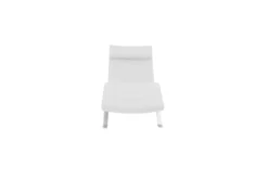 Zangari White Chaise Lounge With Silver Base 8 Zangari White Chaise Lounge With Silver Base -Home Furniture 282835 white leather chaise detail 46