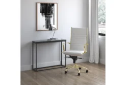 Riley High Gloss Black 35" Console Table With Matte Black Base -Home Furniture 282846 black mdf sofa table detail 48