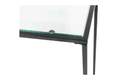 Zola Glass 36" Console Table With Black Base -Home Furniture 282861 clear tempered glass sofa table detail 46