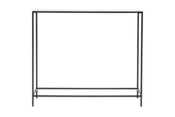 Zola Glass 36" Console Table With Black Base