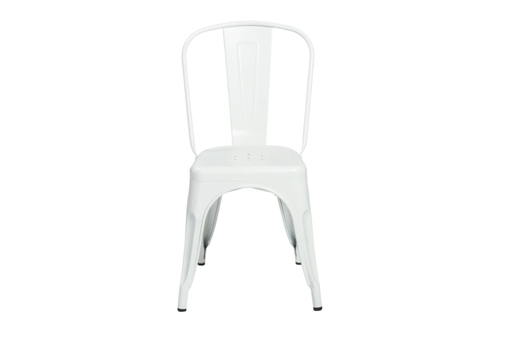 Wates Matte White Stacking Metal Cafe Chair Set Of 4 1 Wates Matte White Stacking Metal Cafe Chair Set Of 4