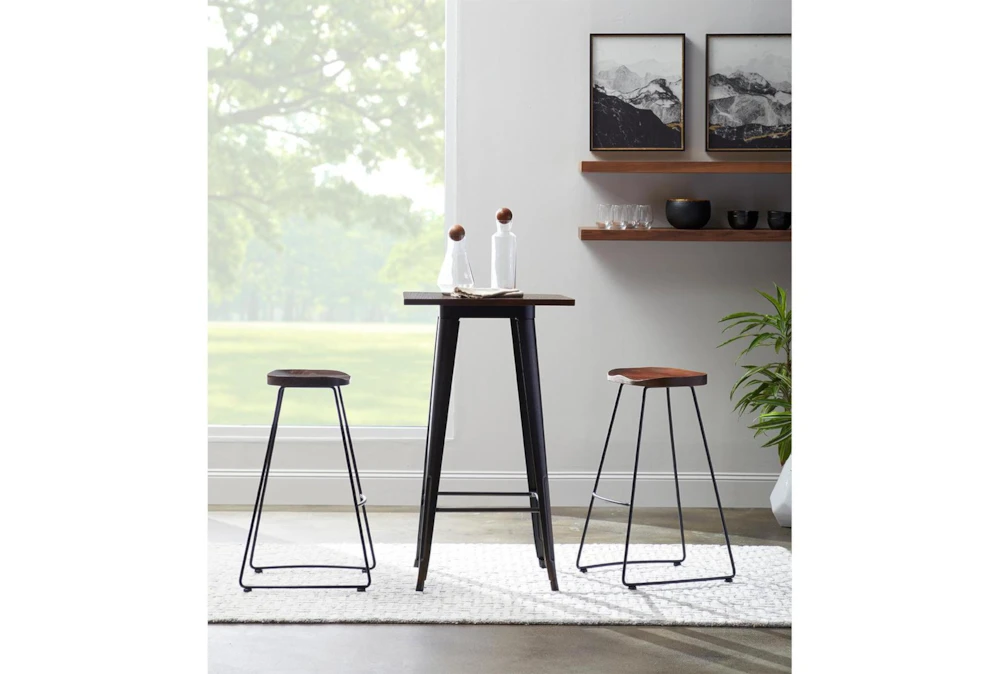 Weisman Antique Black And Walnut 41" Bar Table 6 Weisman Antique Black And Walnut 41" Bar Table - Image 6