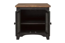 Delburne Storage End Table -Home Furniture 283467 black wood end table detail 44