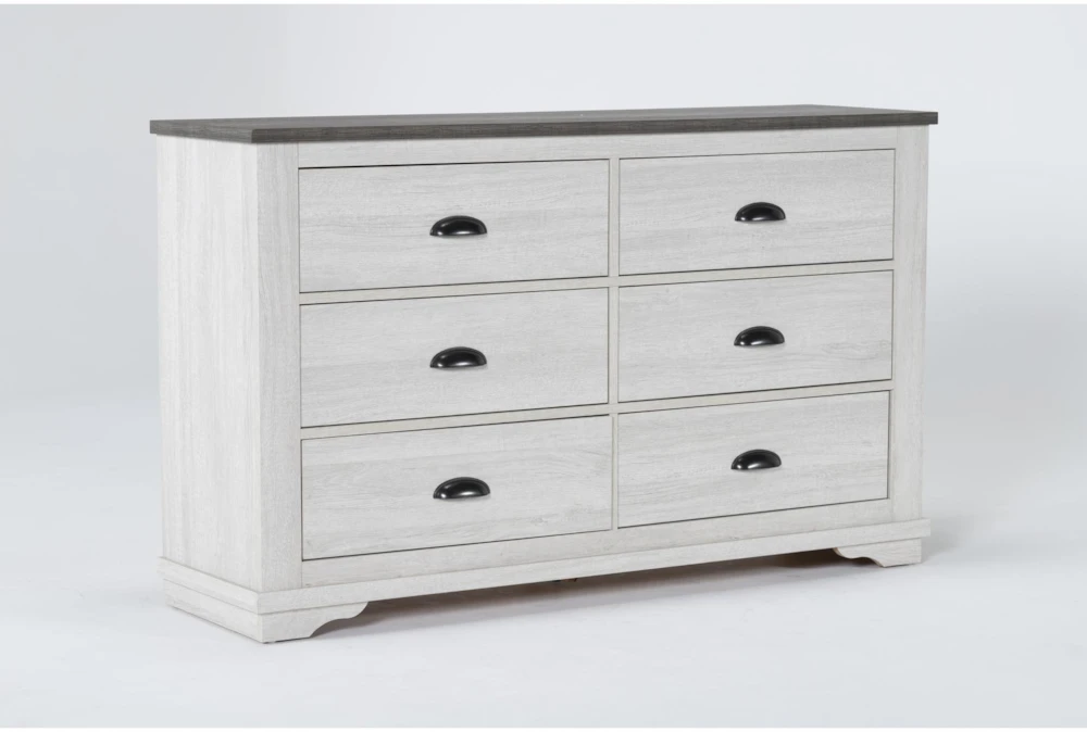Cora 6 Drawer White Dresser 2 Cora 6 Drawer White Dresser - Image 2