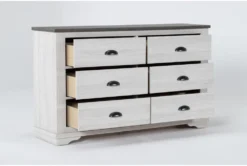Cora 6 Drawer White Dresser 6 Cora 6 Drawer White Dresser -Home Furniture 283658 white mdf dresser side 19
