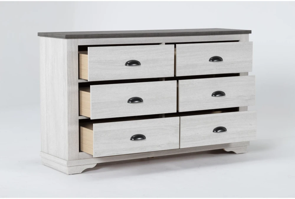 Cora 6 Drawer White Dresser 3 Cora 6 Drawer White Dresser - Image 3