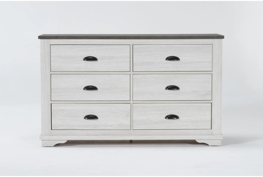 Cora 6 Drawer White Dresser 1 Cora 6 Drawer White Dresser