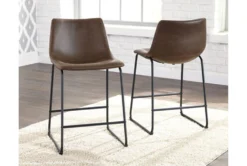 Edison Brown 24" Counter Stool Set Of 2 -Home Furniture 283779 brown fabric bar stool room 85