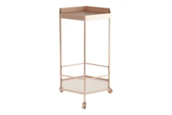 Rose Gold Hexagon Bar Cart -Home Furniture 283835 gold metal bar cabinet detail 45