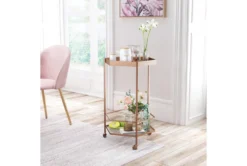 Rose Gold Hexagon Bar Cart -Home Furniture 283835 gold metal bar cabinet room 85