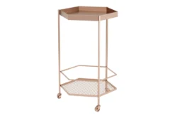 Rose Gold Hexagon Bar Cart