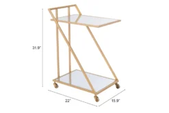 Mirror & Gold Bar Cart 16 Mirror & Gold Bar Cart -Home Furniture 283836 gold metal bar cabinet detail 51