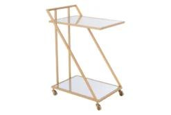 Mirror & Gold Bar Cart