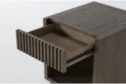 Frankie End Table -Home Furniture 284380 brown wood end table detail 45