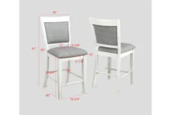 Sutton White Counter Stool -Home Furniture 284447 white wood counter height stool detail 45