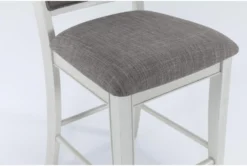 Sutton White Counter Stool -Home Furniture 284447 white wood counter height stool detail 46