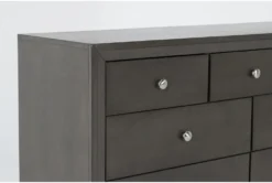 Eva Grey 9 Drawer Dresser/Mirror -Home Furniture 284821 grey wood dresser and mirror set detail 46