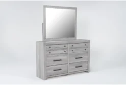 Tundy 6 Drawer Dresser/Mirror -Home Furniture 284835 grey mdf dresser and mirror set side 18