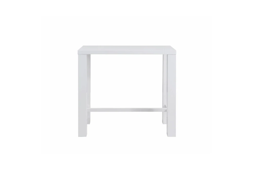 Wells High Gloss White 42" Bar Table 4 Wells High Gloss White 42" Bar Table - Image 4