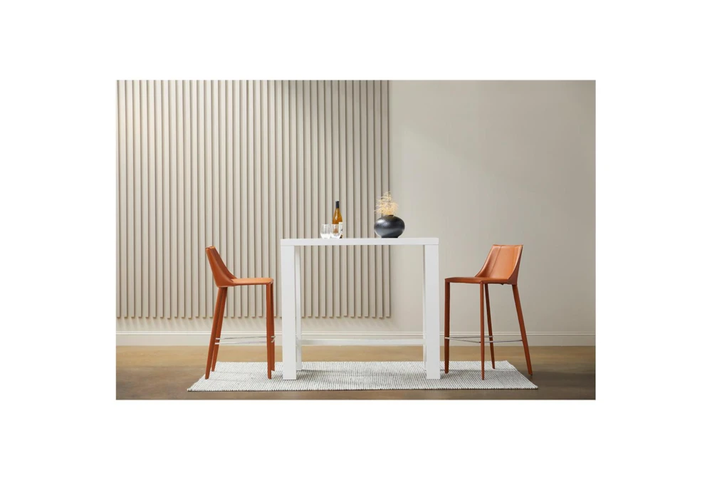 Wells High Gloss White 42" Bar Table 6 Wells High Gloss White 42" Bar Table - Image 6