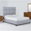 Boswell King Upholstered 4 Piece Bedroom Set With Alton Cherry Dresser, Mirror + Nightstand