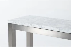 Toby 60" Marble Console Table -Home Furniture 285601 white marble dining table detail 44