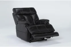 Clive Black Power Lift Recliner With Power Headrest, Lumbar & USB -Home Furniture 286170 black fabric lift side 20