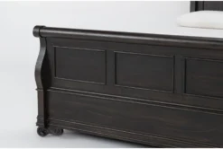 Remi King Sleigh Bed 13 Remi King Sleigh Bed -Home Furniture 286635 brown wood bed detail 44
