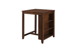Joni Cherry 37" Storage Counter Set For 2 -Home Furniture 286848 brown wood counter height set side 14