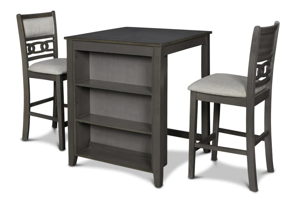 Joni Grey 37" Storage Counter Set For 2 10 Joni Grey 37" Storage Counter Set For 2 - Image 10
