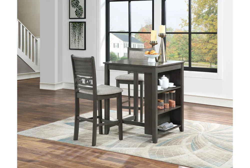 Joni Grey 37" Storage Counter Set For 2 12 Joni Grey 37" Storage Counter Set For 2 - Image 12