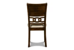 Joni Cherry Round 47" Dining Table Set For 4 -Home Furniture 286852 brown wood dining set back 82