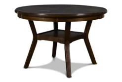 Joni Cherry Round 47" Dining Table Set For 4 -Home Furniture 286852 brown wood dining set side 14
