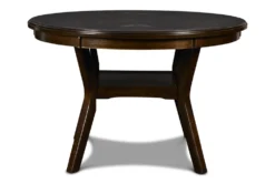 Joni Cherry Round 47" Dining Table Set For 4 -Home Furniture 286852 brown wood dining set side 15