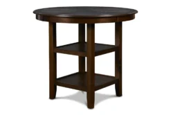 Joni Cherry Round 42" Counter Set For 4 -Home Furniture 286854 brown wood counter height set side 14 1