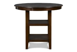 Joni Cherry Round 42" Counter Set For 4 -Home Furniture 286854 brown wood counter height set side 15 1