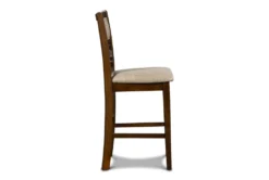 Joni Cherry Round 42" Counter Set For 4 -Home Furniture 286854 brown wood counter height set side 16