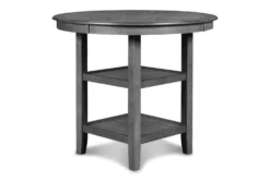 Joni Grey Round 42" Counter Set For 4 -Home Furniture 286855 grey wood counter height set side 14