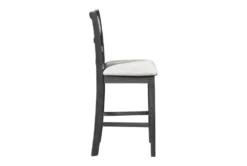 Joni Grey Round 42" Counter Set For 4 -Home Furniture 286855 grey wood counter height set side 16