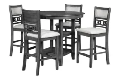 Joni Grey Round 42" Counter Set For 4