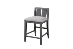 Kaine Gray 36" 3 Piece Storage Counter Set For 2 -Home Furniture 286860 grey wood counter height set side 16 1