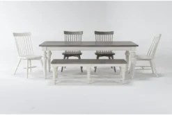 Edward 66" Dining Set With Bench For 6