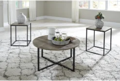 Wadeworth 3 Piece Coffee Table Set -Home Furniture 287965 brown wood coffee and end table set room 85