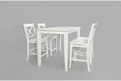 Kennedy White 48" Counter Set For 4