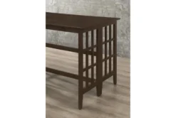 Shawna 70" Counter Table -Home Furniture 288736 brown wood dining table detail 44