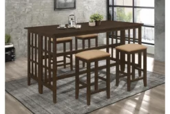 Shawna 70" Counter Table -Home Furniture 288736 brown wood dining table room 86